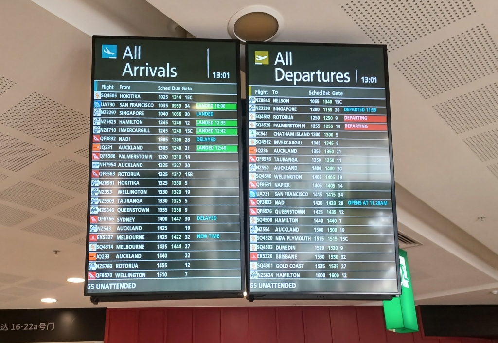 Christchurch Airport Flight Schedule